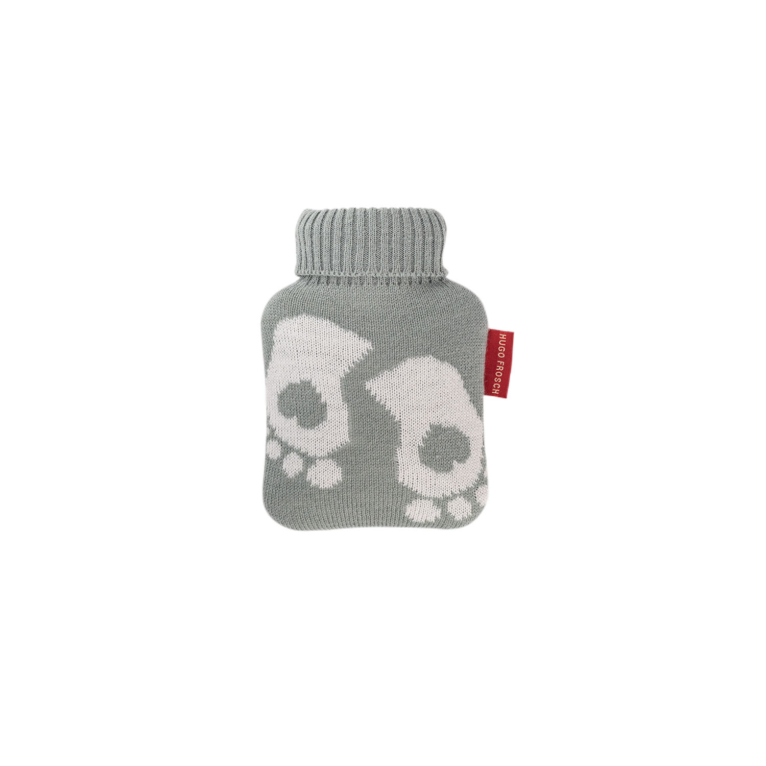 1134 hugo frosch waermflasche mini strickbezug pastellgruen fuesse
