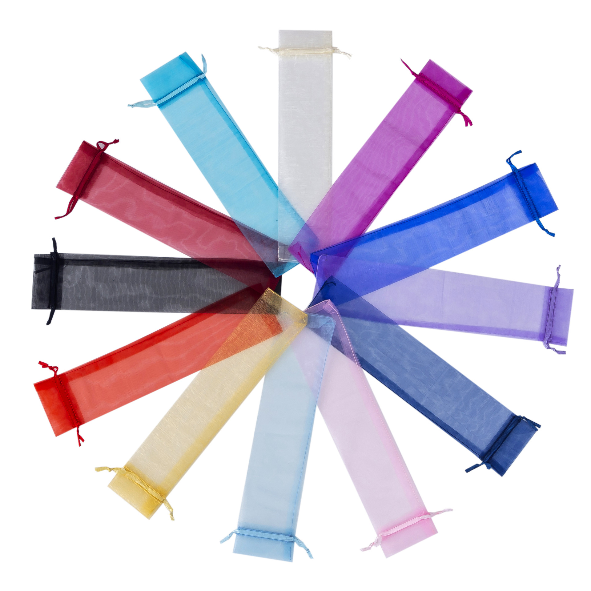 Couleurs pour des pochettes en organza