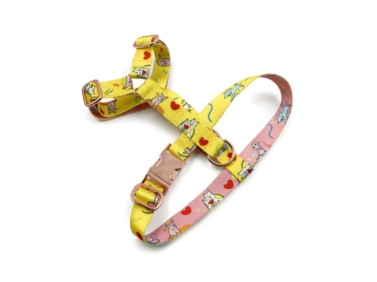 Dog harness with print 14147