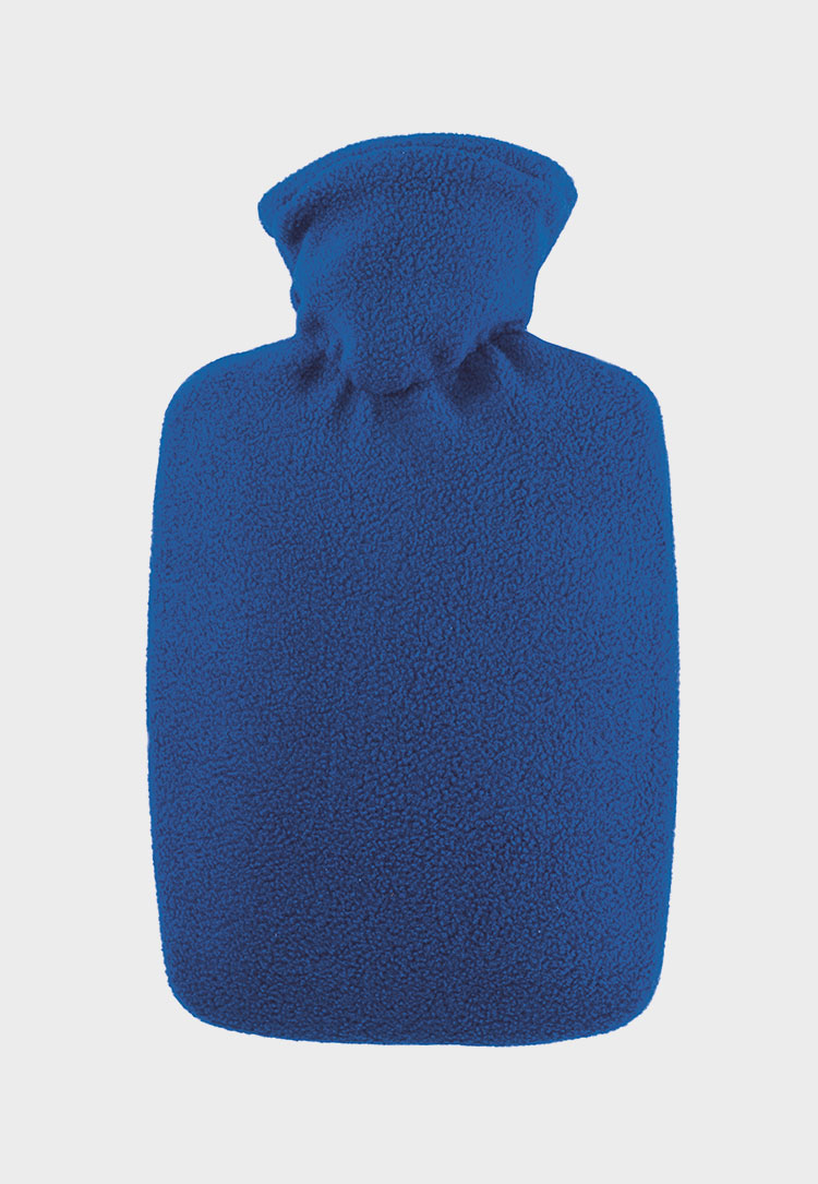 Hugofrosch klassik waermflaschen fleece blau