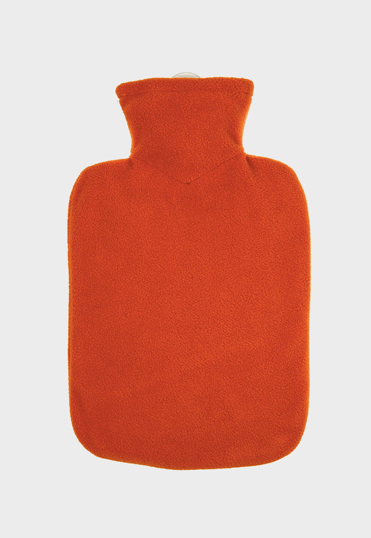 Hugofrosch klassik waermflaschen fleece orange rot