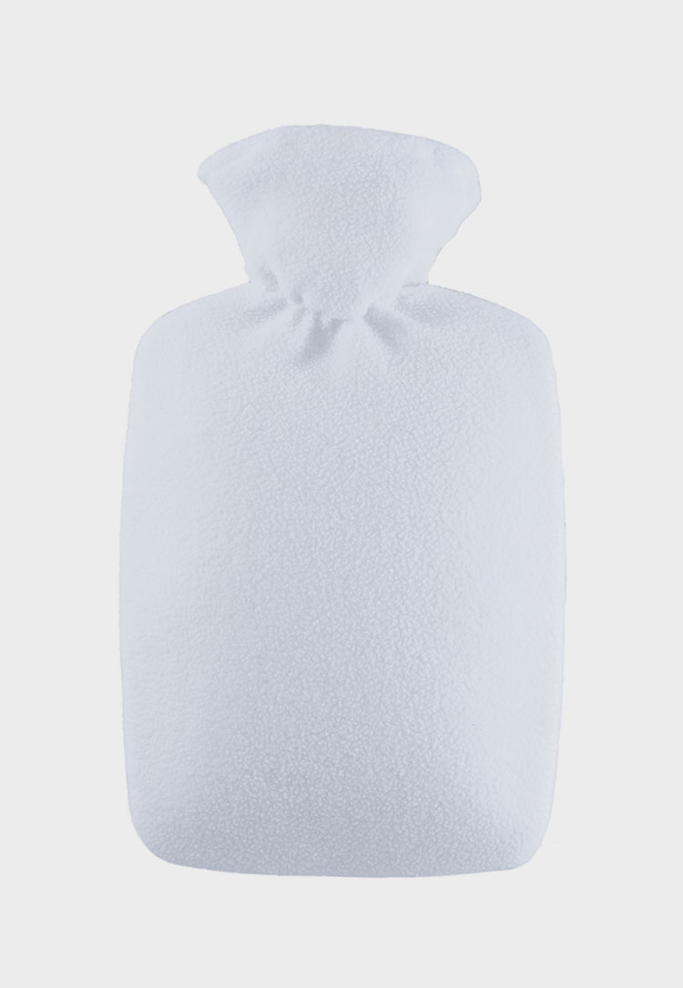 Hugofrosch klassik waermflaschen fleece weiss