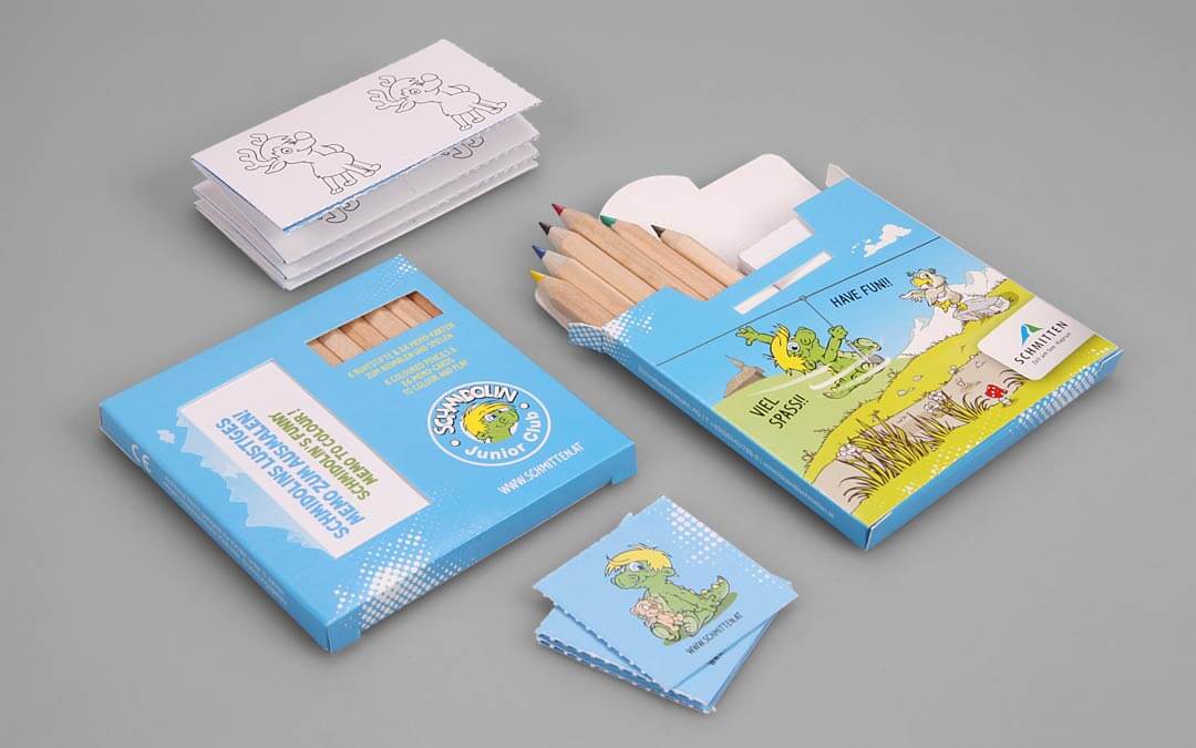 Memo set mit natur buntstiften individuellen memo karten